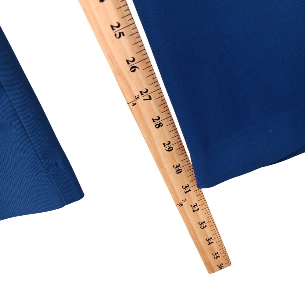 Peter Millar Pants Mens 36x31 (Tag 36x32) Blue Flat Front Polyester Golf EB78 - Picture 14 of 15